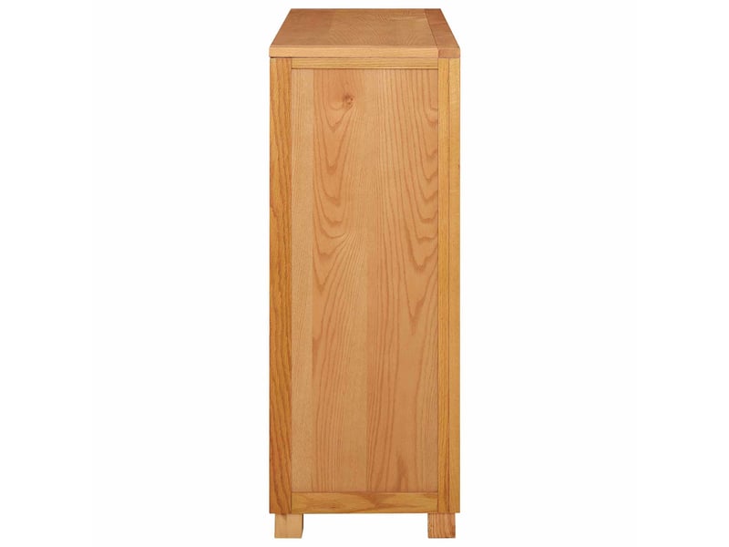  Armoire de rangement avec tiroir marron 80x35x95 cm bois de chêne massif  - Conforama E