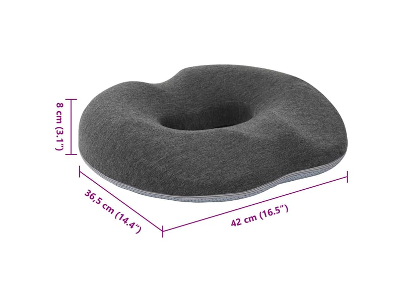 Coussin d'assise, coussin pour chaisecanapé couleur unie gris foncé 42 x 36,5 x 8 cm cf51364 - Conforama E