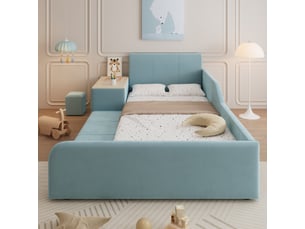 Lit combiné 90x200 cm <strong></strong>  <strong></strong> coloris bleu
