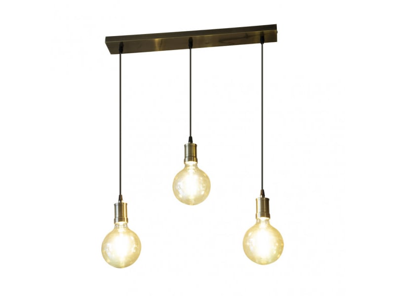  Fabrilamp celso, lampe, moderne, 3 x e27, ambrecuir, 33-113 x 64 x 13 cm 166793014 - Conforama C
