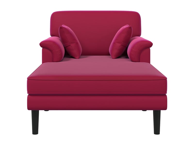  Chaise longue, chaise de salon bordeaux velours cf28543  - Conforama C