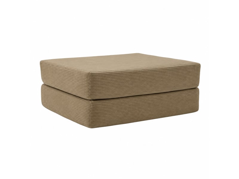  Tabouret de compression en velours côtelé doux et doux pour la peau. Avec 2 blocs de mousse haute densité pour un grand confort. Dépliable en un HFSN-1281KH - Conforama A