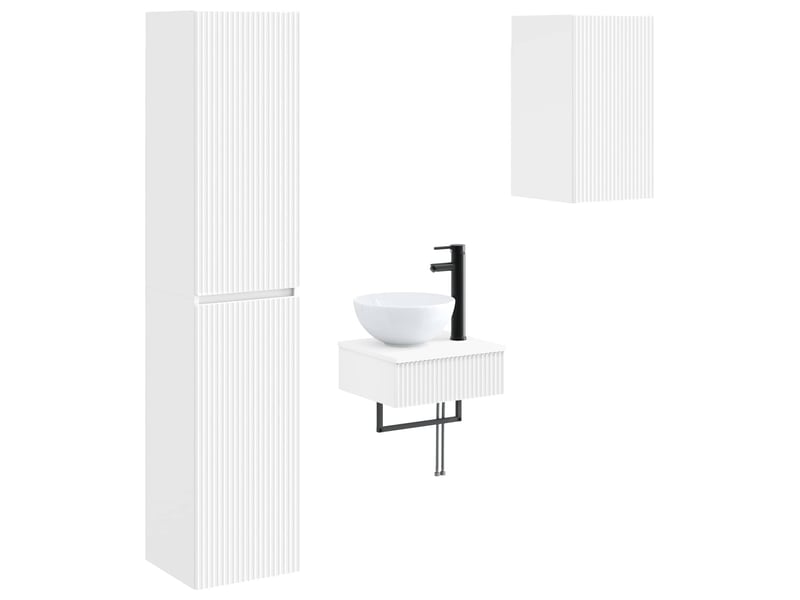  Ensemble de mobilier de salle de bain 3 pc blanc cf64244  - Conforama A