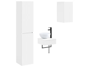 Ensemble de mobilier de salle de bain 3 pc blanc cf64244