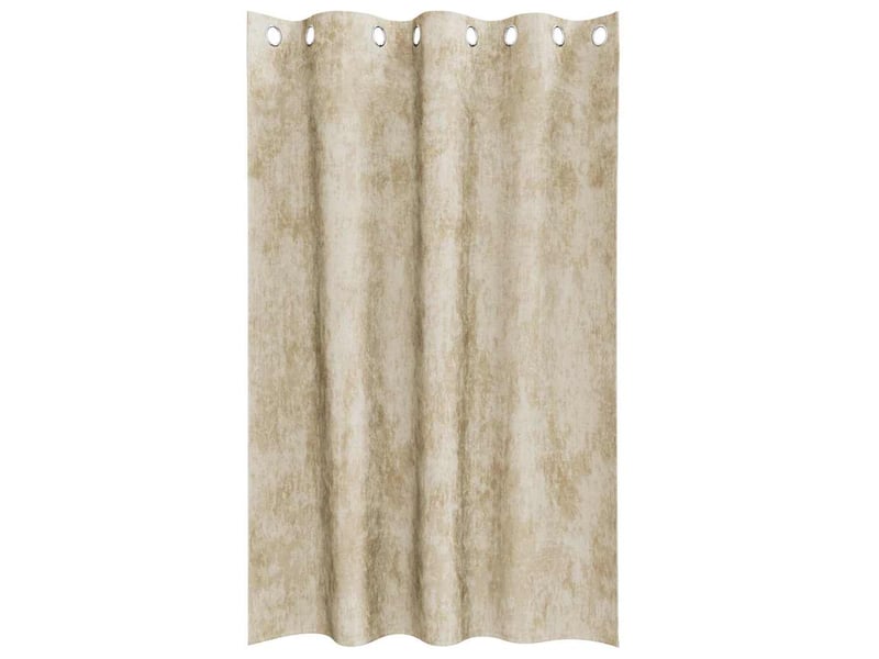  Lot de 2 rideaux en velours, rideaux de fenêtre crème 175 x 140 cm velours cf44185  - Conforama D