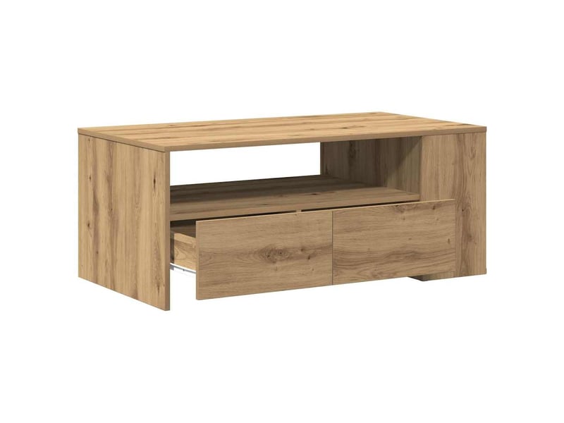  Table basse | table d'appoint salon chêne artisanal 102 x 55 x 43,5 cm  - Conforama E