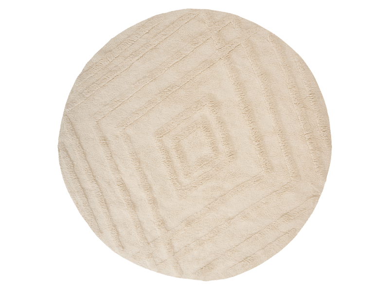 Tapis enfant turtuk beige clair ø 120 cm coton - Conforama A