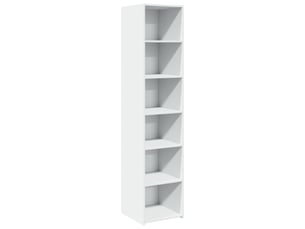Buffet haut - bahut - meuble de rangement blanc 40x41x185 cm bois d'ingénierie