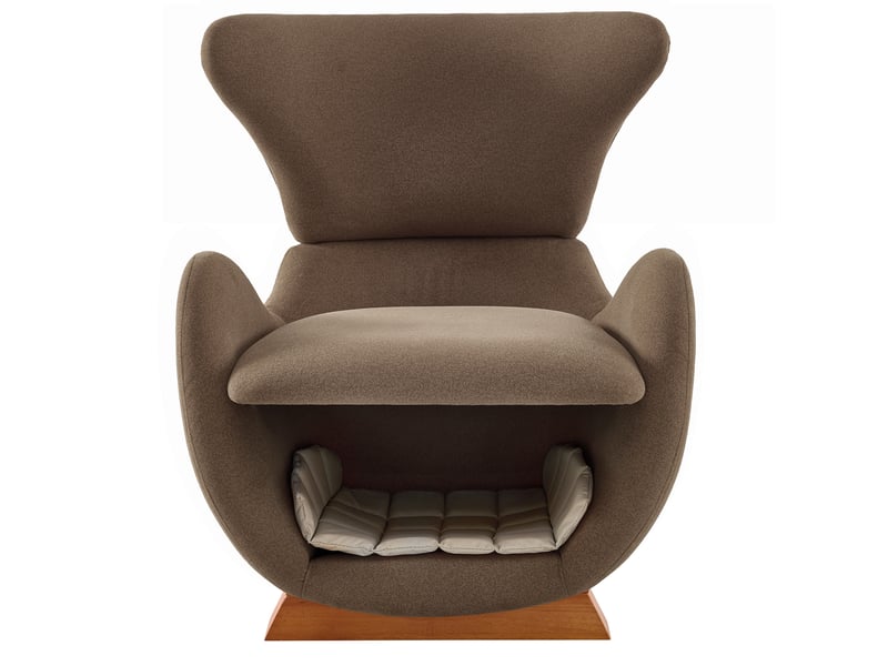  Fauteuil de détente 66x69x76 cm design bois marron  - Conforama A
