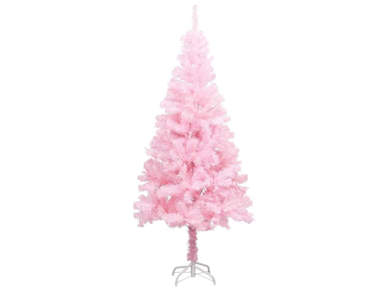  Sapin de noël, arbre de noël artificiel pré-éclairé et boules rose 120 cm pvc  - Conforama A