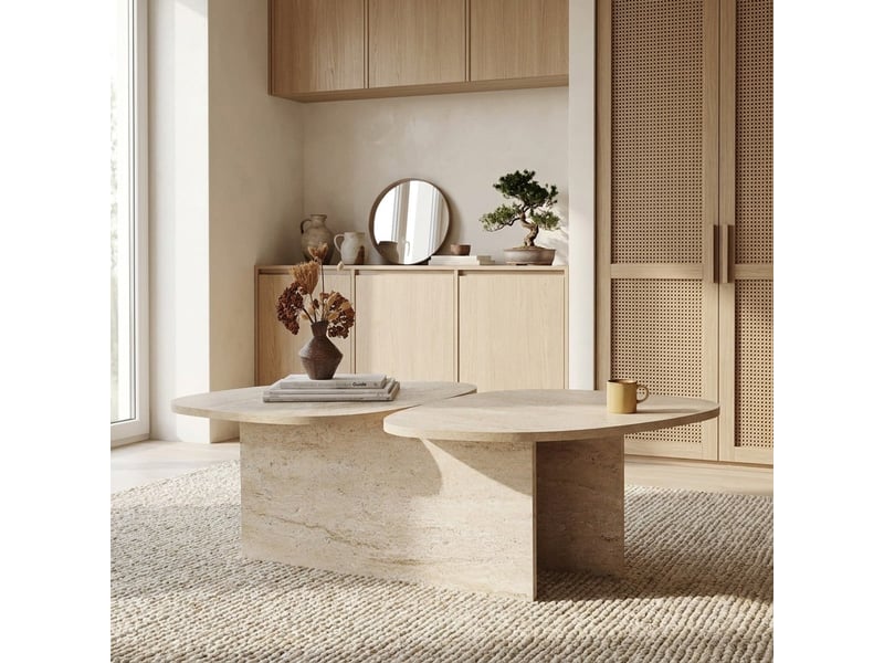  Table basse de salon design moderne stones  - Conforama B