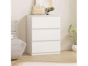 Chiffonnier 3 tiroir(s) <strong>MIVRAY </strong> <strong></strong> coloris blanc largeur 60 cm hauteur 79 cm