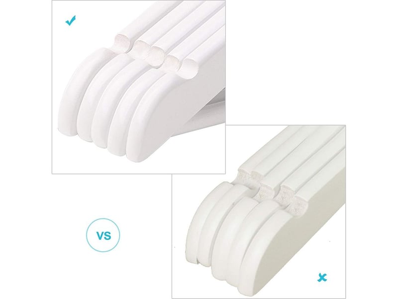  Cintres pour enfants en bois - 20 pièces pour les tout-petits ou les enfants d'age préscolaire - crochet rotatif à 360° - blanc  - Conforama D