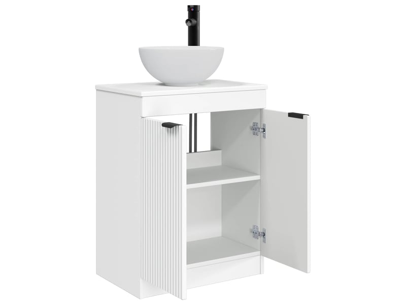  Meuble de salle de bain avec évier blanc 54x35x83 cm shl6876  - Conforama D