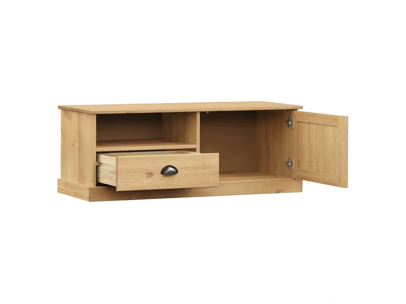  Meuble tv, meuble pour télévision vigo 106x40x40 cm bois massif de pin  - Conforama D