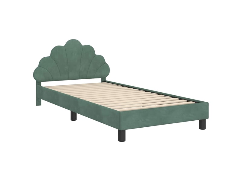  Cadre de lit pour enfants - lit jeune avec tête de lit vert mer 90 x 190 cm  - Conforama D