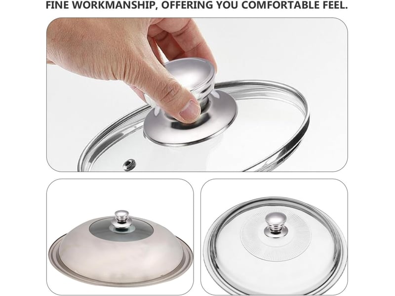 Boutons de couvercle de casserole 4 pièces en acier inoxydable, poignées universelles, faciles à installer, adaptées cuisine familiale none - Conforama C