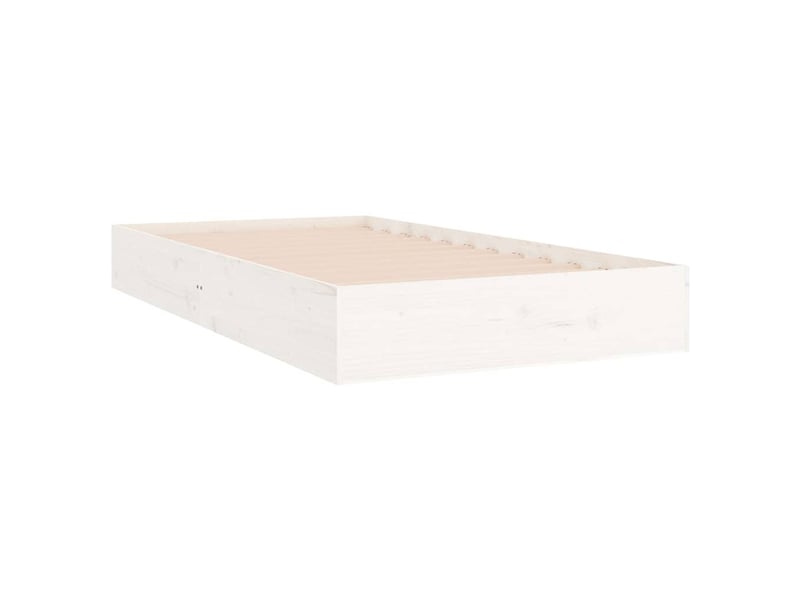  Lit simple- lit adulte -  cadre de lit sans matelas blanc bois massif 90x200 cm  - Conforama B
