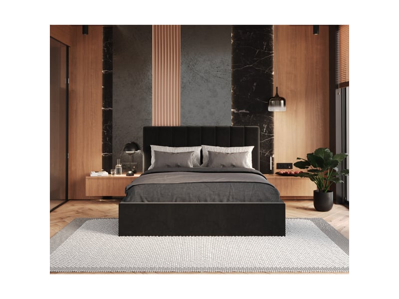  Lit coffre colorado 120x200 - sommier inclus noir COLORADO - Conforama E