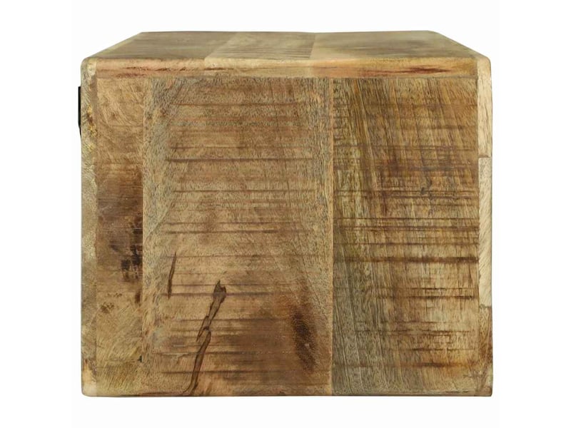 Meuble tv moderne minimaliste rangement 80 x 30 x 25 cm en bois de manguier marron 02_0058072  - Conforama D