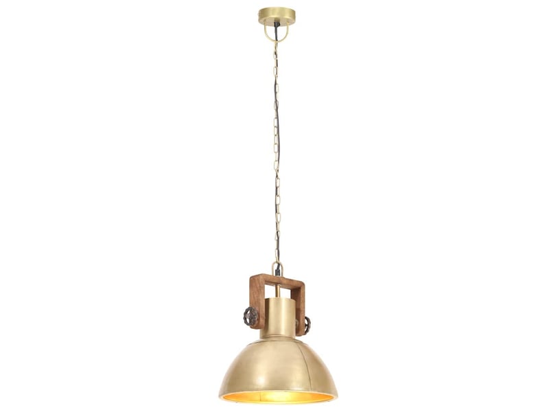  Lampe suspendue, suspension luminaire industrielle 25 w laiton rond 30 cm e27  - Conforama C