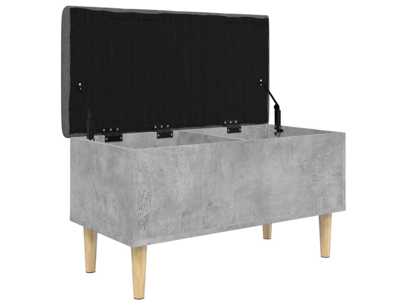  Banc chambre, banc de rangement gris béton 82x42x46 cm bois d'ingénierie  - Conforama D