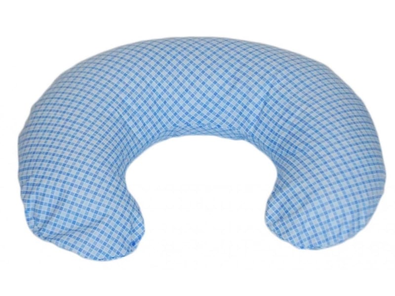  Coussin appui-tête bleu à carreaux 4200621 - Conforama A