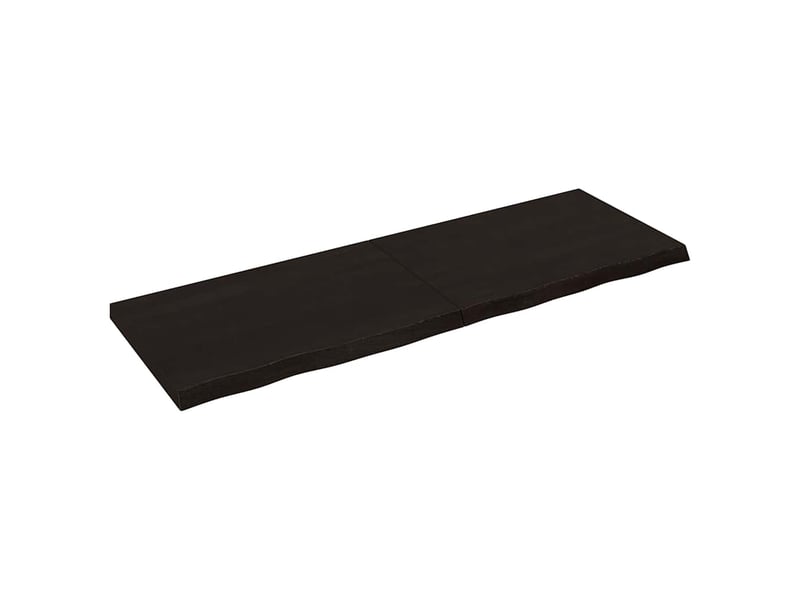 Comptoir de salle de bain, plan de travail marron foncé bois massif traité cf65880 - Conforama A