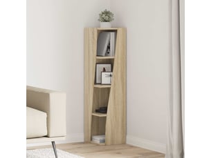 Meuble d'angle, meuble de rangement salon 27,5x27x102cm bois d'ingénierie chêne sonoma