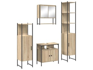 Ensemble de mobilier de salle de bain 4 pc chêne sonoma cf64520