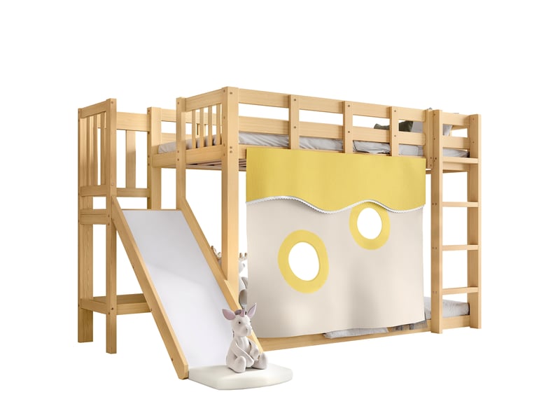  Lit mezzanine 90x200 cm coloris naturel pin lit enfant naturel - Conforama A