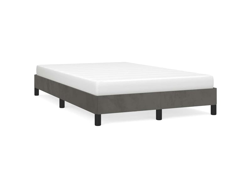  Lit double- lit adulte -  cadre de lit sans matelas gris foncé 120x190 cm velours  - Conforama A