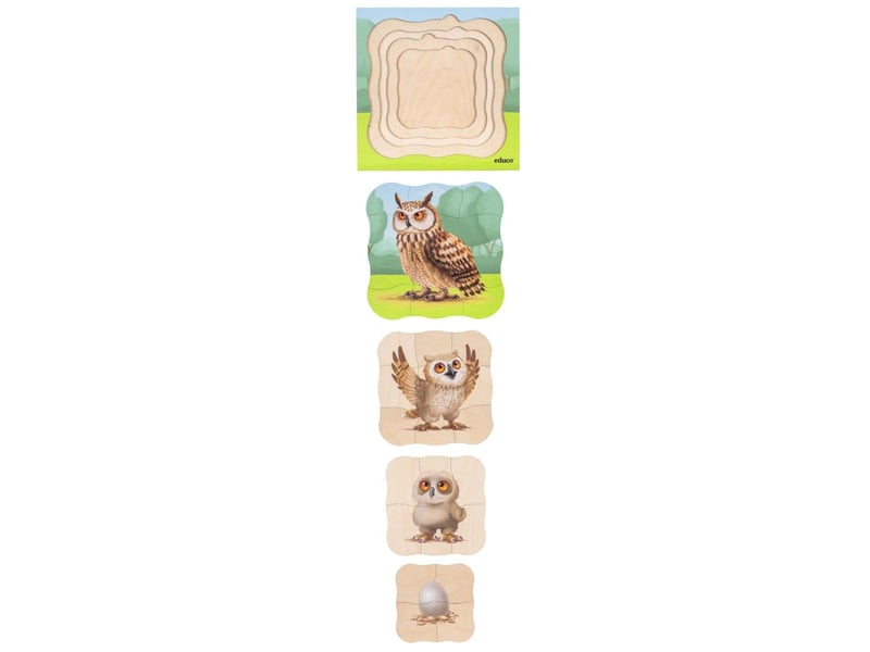  Educo dans la forêt - le hibou pousse  31 pièces de puzzle 8719924063337 - Conforama B