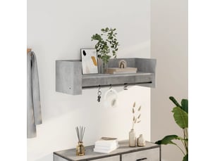 Étagère flottante, étagère murale gris béton 100x35x30,5 cm bois d'ingénierie cf42328