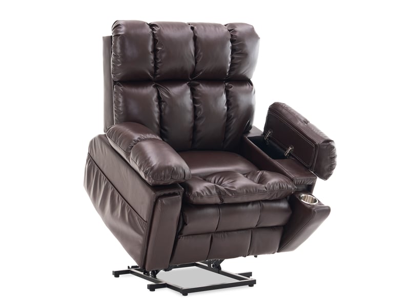  Fauteuil relax électrique releveur avec massage chauffant, marron, 109 cm  - Conforama A