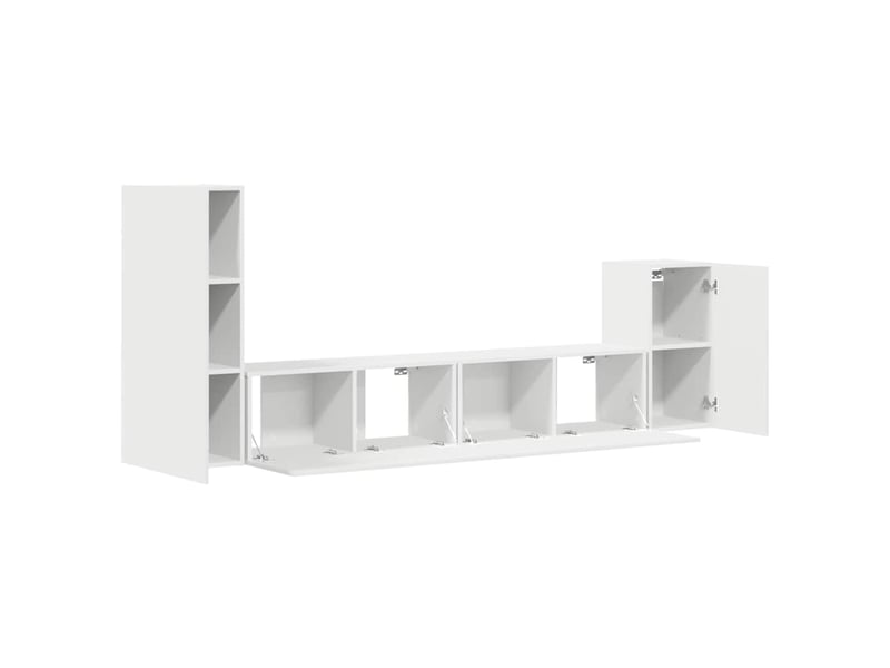  Ensemble de meubles tv 4 pcs blanc bois d'ingénierie shl78341  - Conforama D