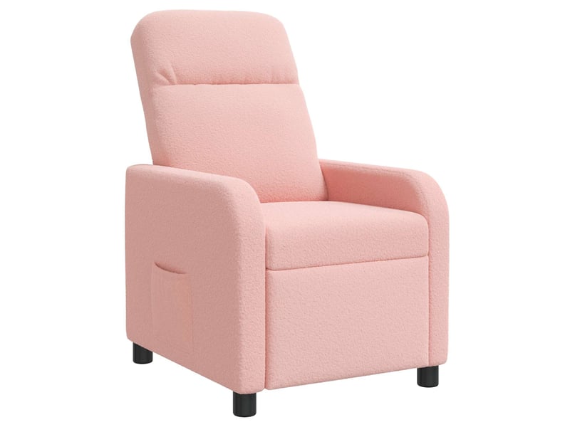 Vidaxl fauteuil inclinable rose bouclé - Conforama D