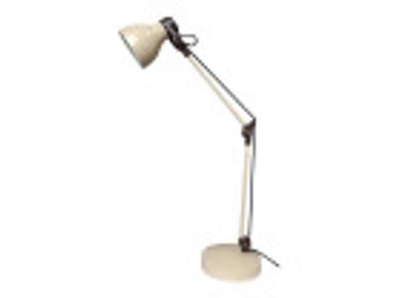  Lampe de bureau fabrilamp carpo beigemarron 1 x e14 articulée orientable 48x14.2x14.2 cm 205471015 - Conforama B