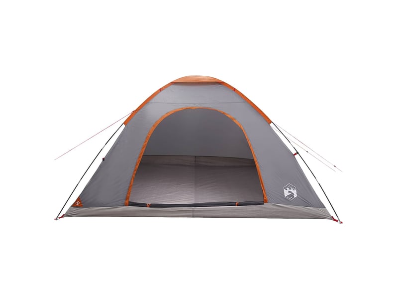  Tente de camping 6 personne gris et orange  - Conforama D