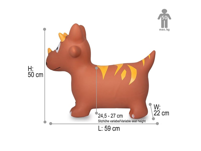 Animal rebondissant dino hoppydoo avec pompe 460591 - Conforama B