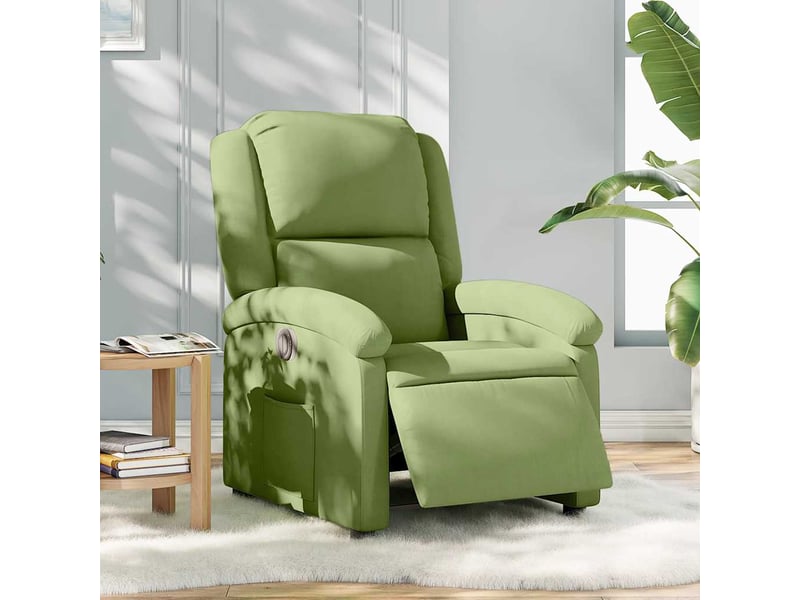  Fauteuil relax - fauteuil inclinable électrique vert clair velours  - Conforama B