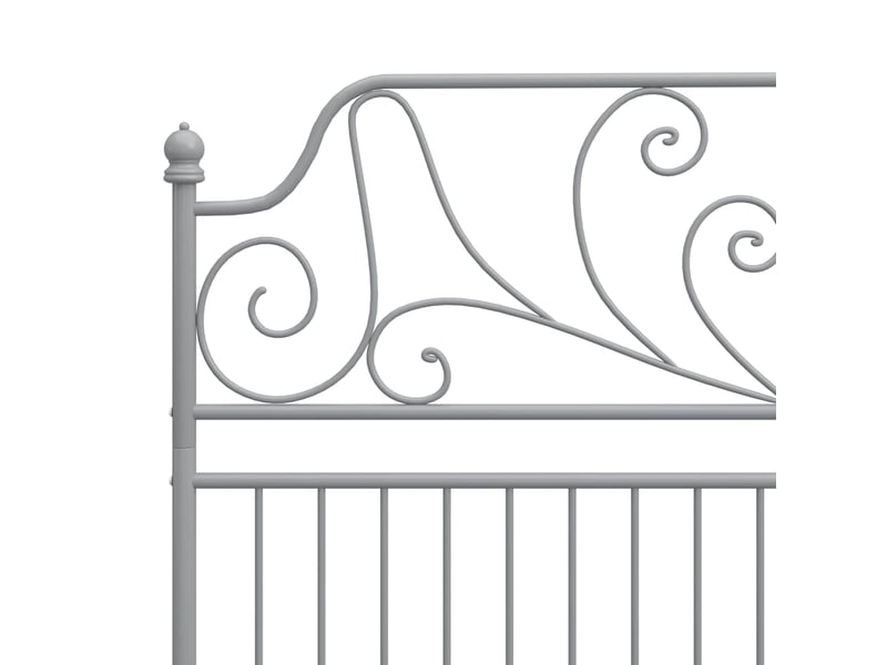  Lit double- lit adulte -  cadre de lit sans matelas gris métal 140x200 cm  - Conforama D