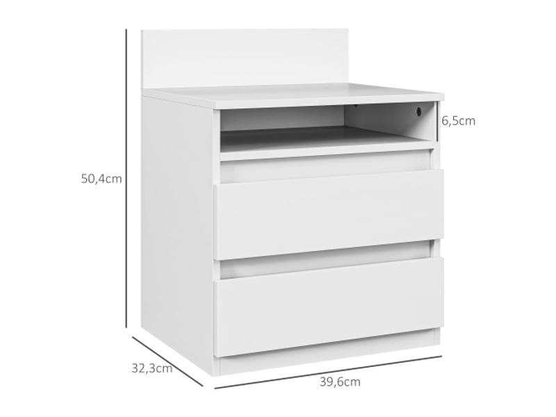  Meuble sous lavabo blanc compact avec tiroir, panneau aggloméré, pour salle de bains  - Conforama C