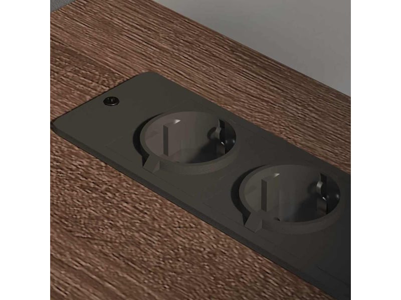 Commode chambre, cabinet avec station de charge 76 x 41 x 72 cm chêne brun - Conforama E
