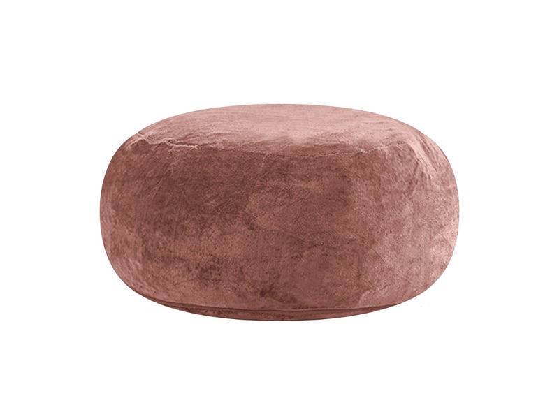  Pouf repose-pieds | rose, velboa, mélange polyester, 90x90x50 cm, confort supérieur, garnissage mousse mémoire  - Conforama A