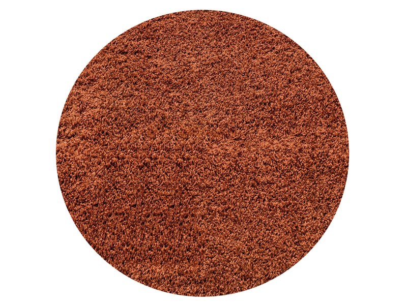 Shaggy - tapis uni rond - terra 200 x 200 cm LIFE2002001500TERRA - Conforama A