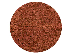 Shaggy - tapis uni rond - terra 200 x 200 cm