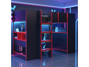 Lit mezzanine 90x200 cm <strong></strong>  <strong>Bliss Lite</strong> coloris noir