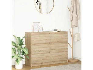 Buffet - bahut - meuble de rangement chêne sonoma 100x35x76 cm bois d'ingénierie