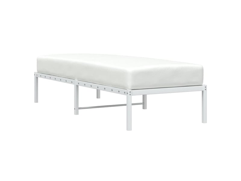  Lit simple- lit adulte -  cadre de lit métal blanc 80x200 cm  - Conforama B